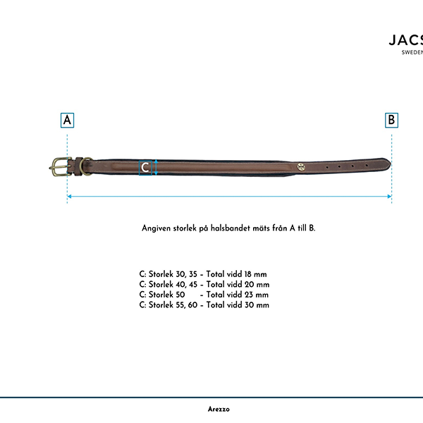 Jacson Arezzo Hundhalsband är ett stilfullt och bekvämt hundhalsband som är skapat för dig som vill kombinera exklusiv design med komfort!