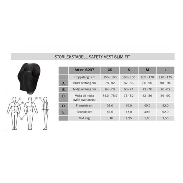 Komperdell Front Zip Slim Fit Säkerhetsväst