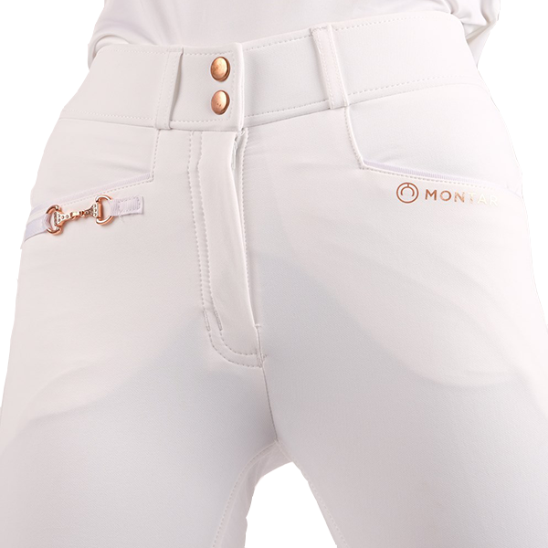 Montar Molly Yati Highwaist Ridbyxor har en hög midja och ett V-snitt i linningen, dessa ridbyxor erbjuder en perfekt passform och optimalt stöd!