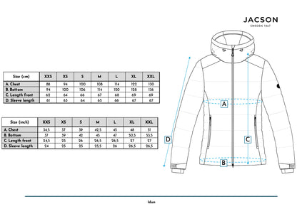 Jacson Idun Vinterjacka är en klassisk vinterjacka och det ultimata valet för en stilmedveten ryttare som värdesätter komfort och funktionalitet!