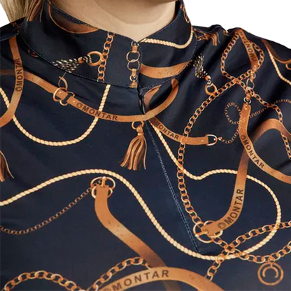 Montar Haily Långärmad Polotröja Curve är en elegant och funktionell ridtröja som är designad för ryttare som vill kombinera mode med maximal komfort.