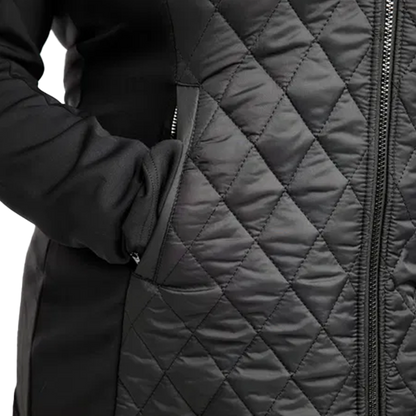 Montar MoQuinn Hybrid Jacket Curve är en lång quiltad jacka som är designad för både stallarbete och ridning! Optimal komfort i alla väderförhållanden!