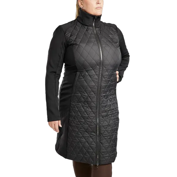 Montar MoQuinn Hybrid Jacket Curve är en lång quiltad jacka som är designad för både stallarbete och ridning! Optimal komfort i alla väderförhållanden!